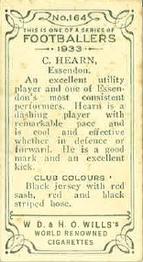 1933 Wills's Victorian Footballers (Small) #164 Clarrie Hearn Back